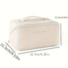 stylish PU leather travel makeup bag with zipper closure and spacious interior for organizing beauty essentials